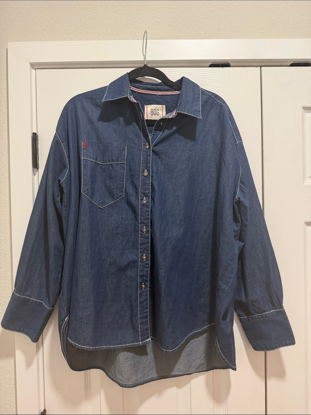 BDG Urban Outfitters Oversized Denim Button-Down Shirt XS
